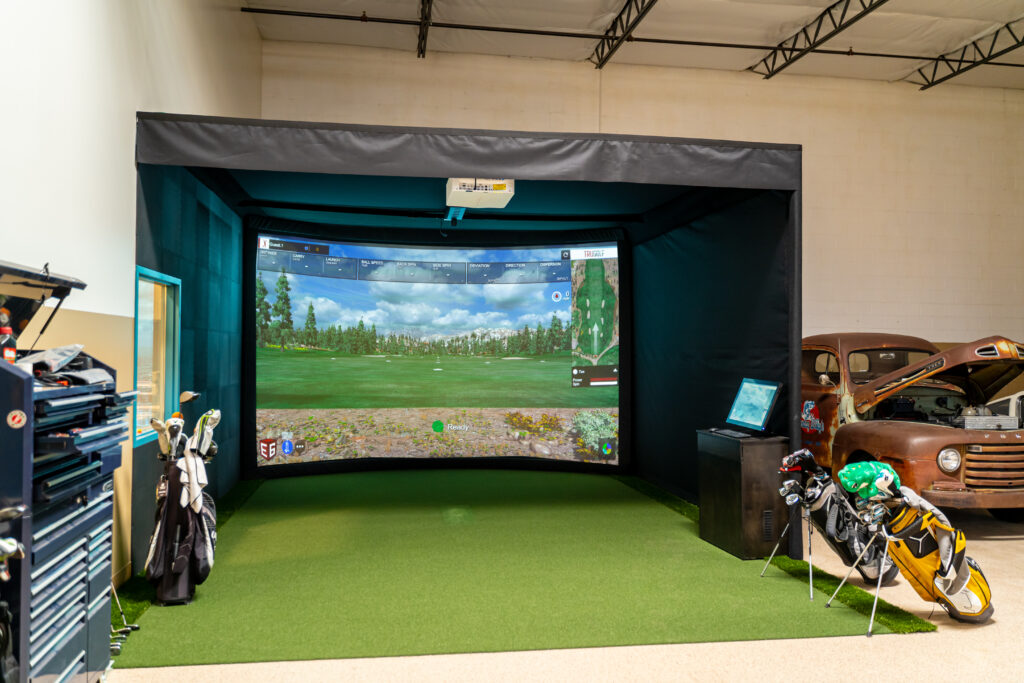 Garage golf simulator